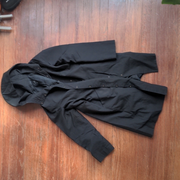 Eileen Fisher Jackets & Blazers - lightweight eileen fisher hooded trench jacket. dark blue